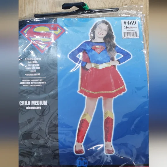 DC Super Hero Girls Supergirl Costume Medium 8-10 - Picture 1 of 6